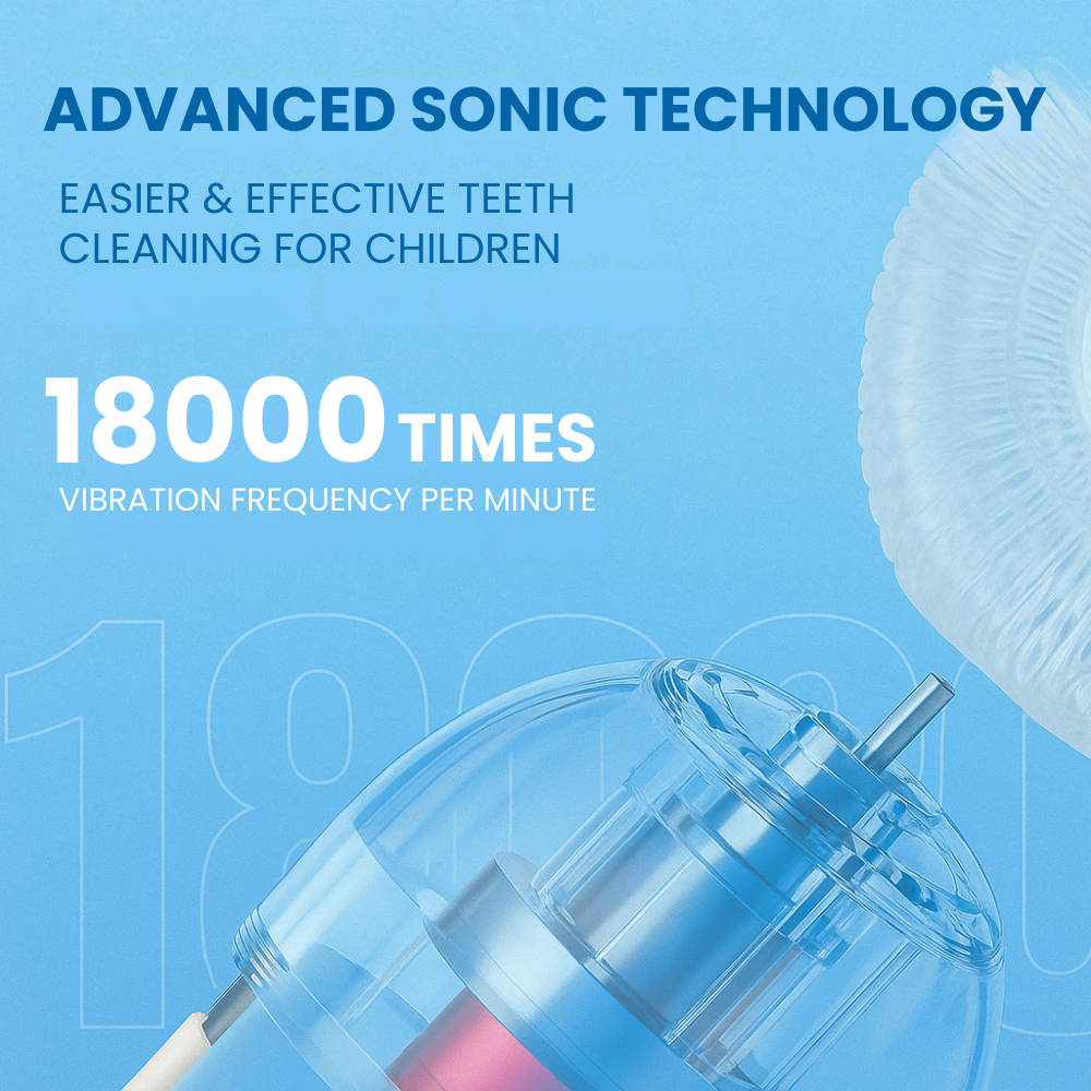 KiddieCare™-Shaped 360º Ultrasonic Toothbrush