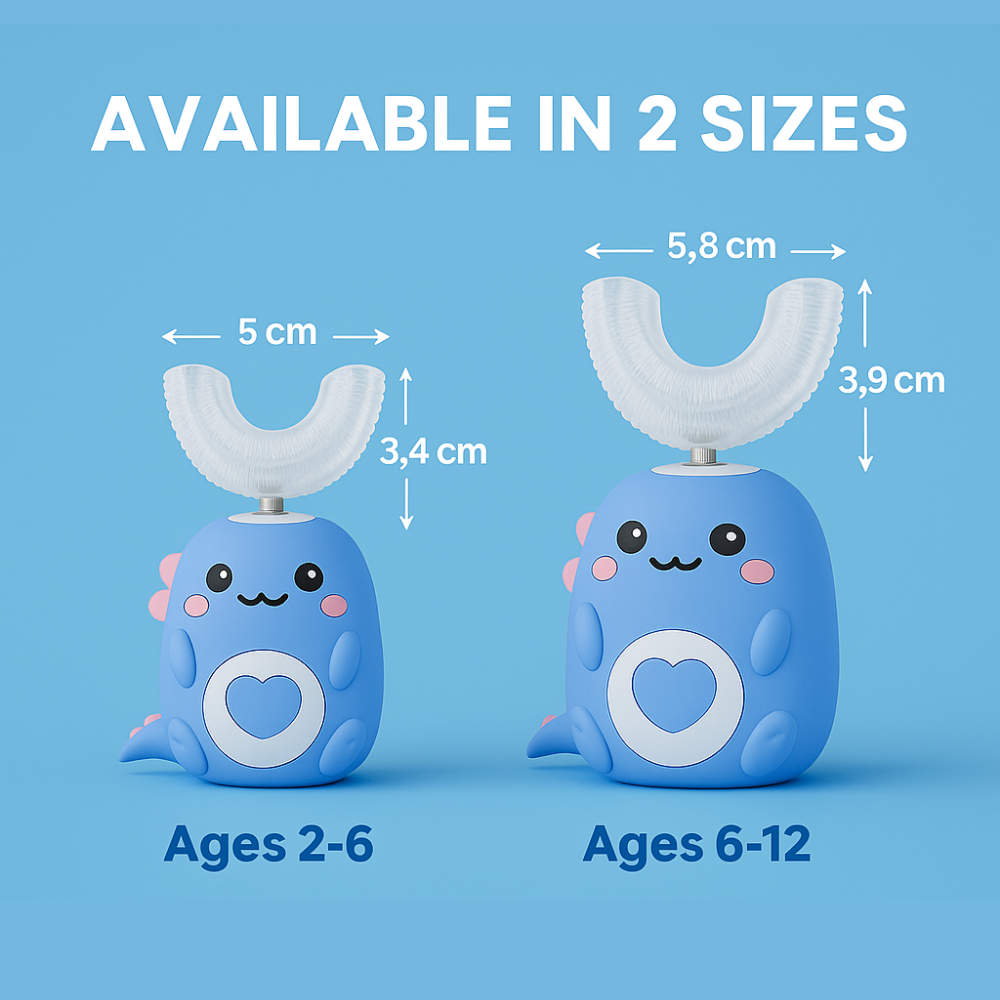 KiddieCare™-Shaped 360º Ultrasonic Toothbrush