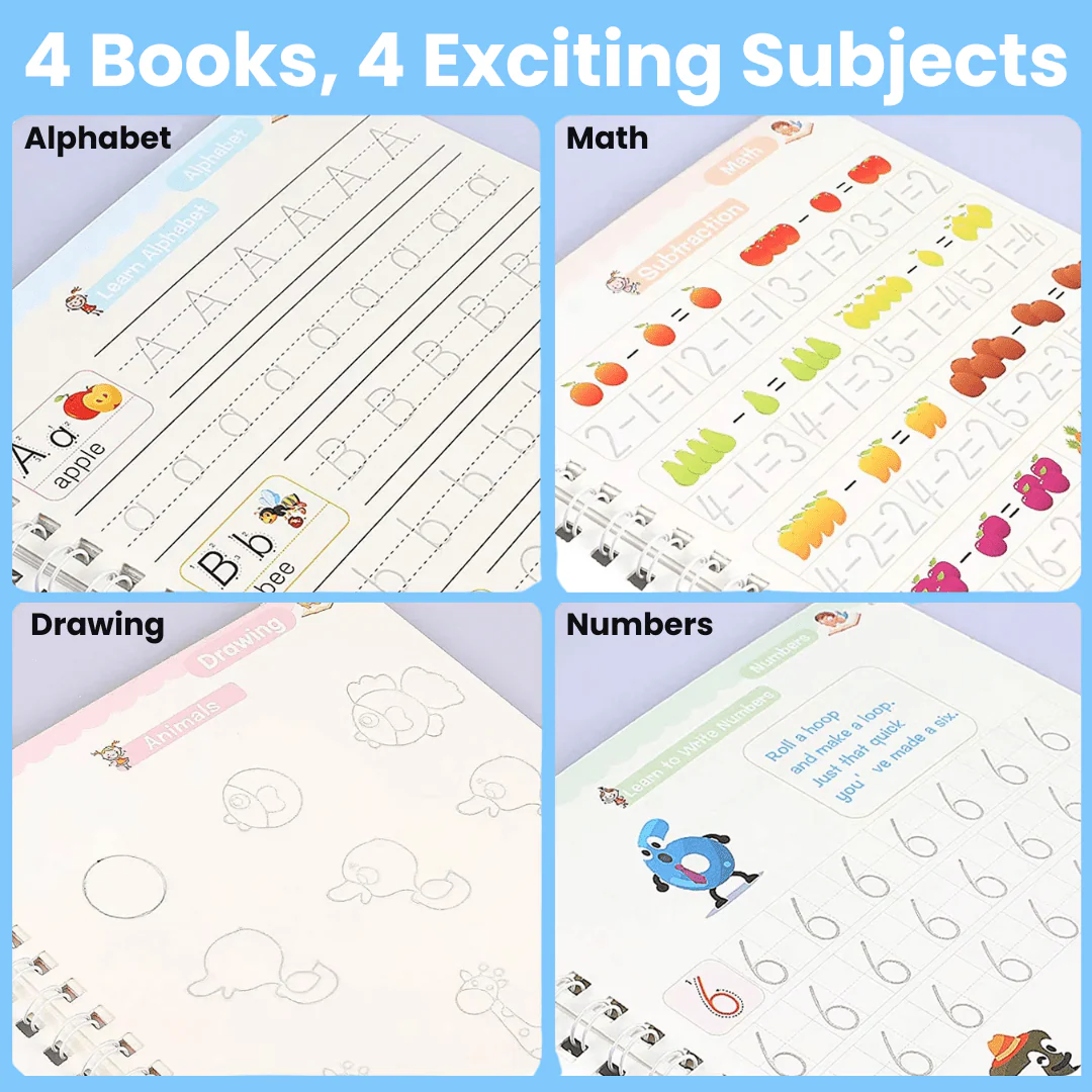 MagicTrace– Reusable Writing Practice Book
