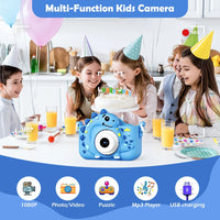 Playful Kid-Friendly HD Digital Camera, Soft Silicone Case, 32GB Card Included