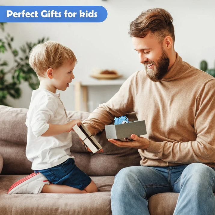 Playful Kid-Friendly HD Digital Camera, Soft Silicone Case, 32GB Card Included