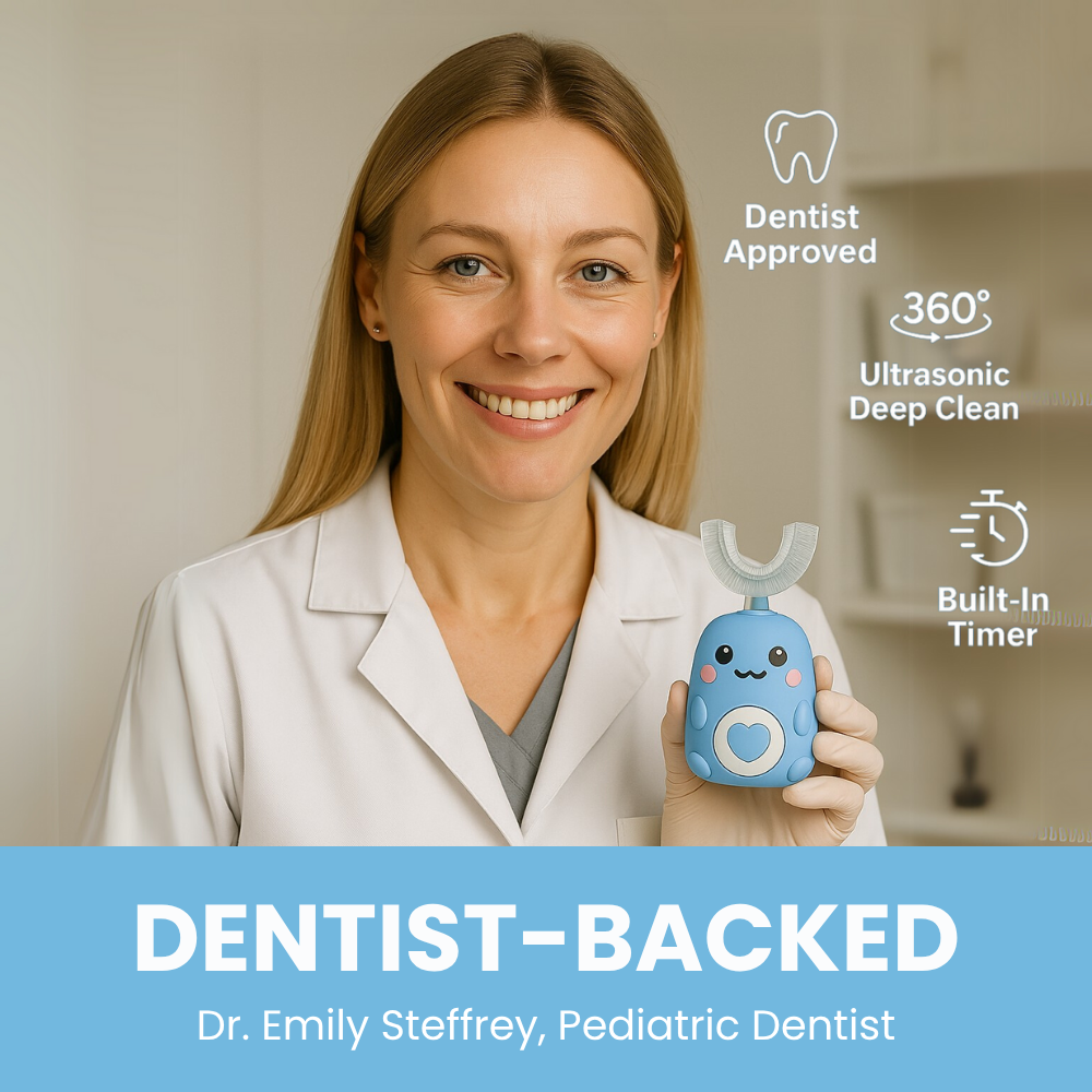 KiddieCare™-Shaped 360º Ultrasonic Toothbrush