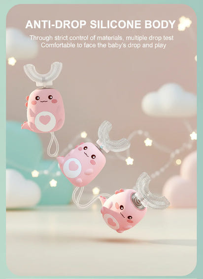 U-Shaped Baby Toothbrush – 360° Silicone Electric Toothbrush for Kids