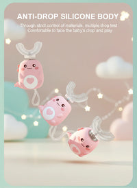 U-Shaped Baby Toothbrush – 360° Silicone Electric Toothbrush for Kids