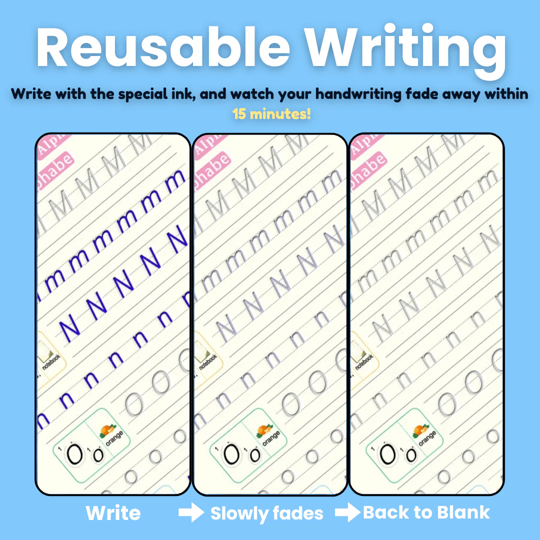 MagicTrace– Reusable Writing Practice Book